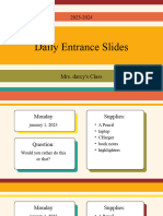 Retro Colorful Daily Slides and Bell Ringer Templates