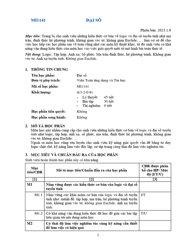 MI1141 Decuong Daiso | PDF