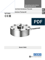 Tension/compression Force Transducer Pancake Model F2822 Zug-/Druckkraftaufnehmer Flachprofil Typ F2822