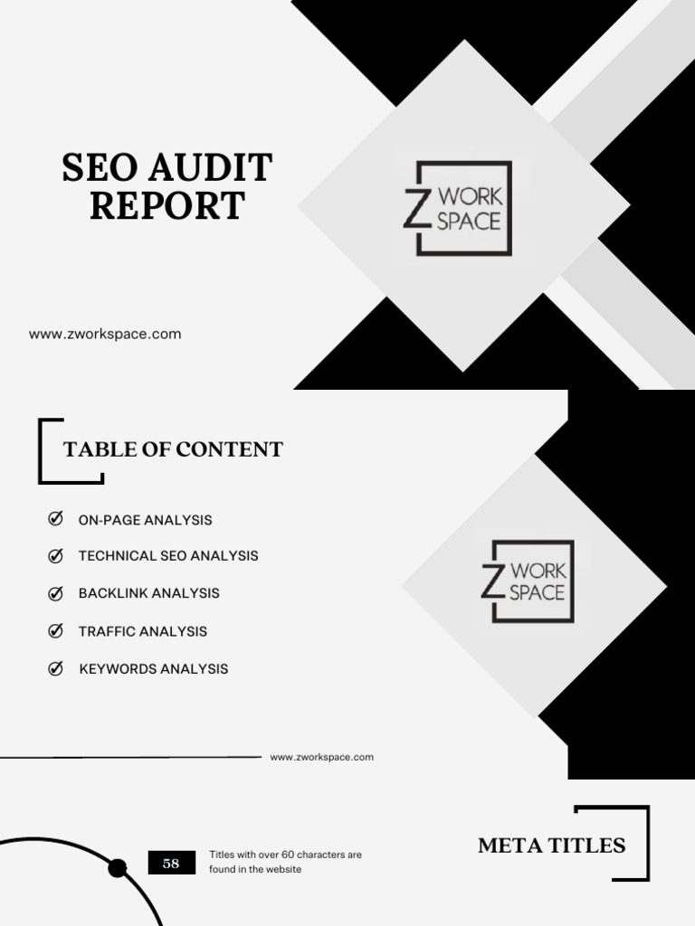 Zworkspace SEO Audit Overview | PDF | Search Engine Optimization | Tag ...