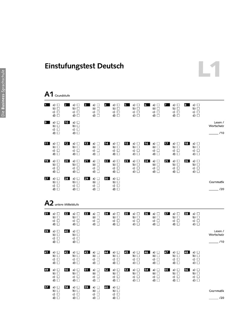 Einstufungstest a1 b1 pdf