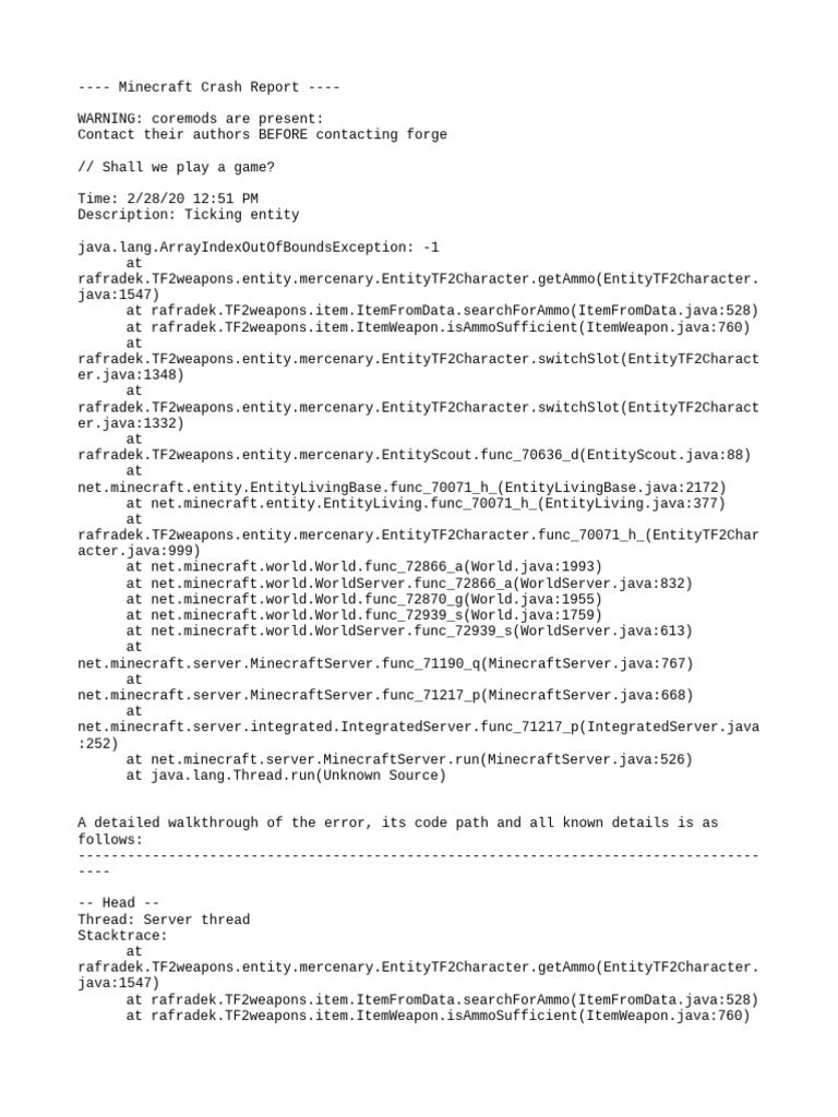 Crash 2020 02 28 - 12.51.51 Server | PDF | Software Engineering ...