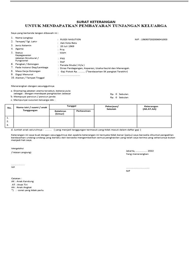 KP4 Formulir Kosong 1 | PDF