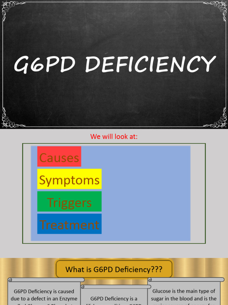 G6PD Deficiency PDF Disorder Mutation