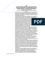 REFLEXIONES SOBRE LA RELACIÓN ENTRE MÚSICA E HISTORIA Y SU IMPORTANCIA EN LA FORMACIÓN DEL LICENCIADO EN MÚSICA