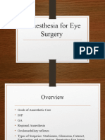 Anaesthesia For Eye Surgery Edited
