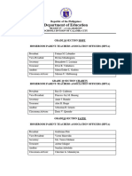 List of Homeroom Officers