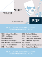 Orthopedic-Ward-Abbrev CC FX NI-Lecture 20230830