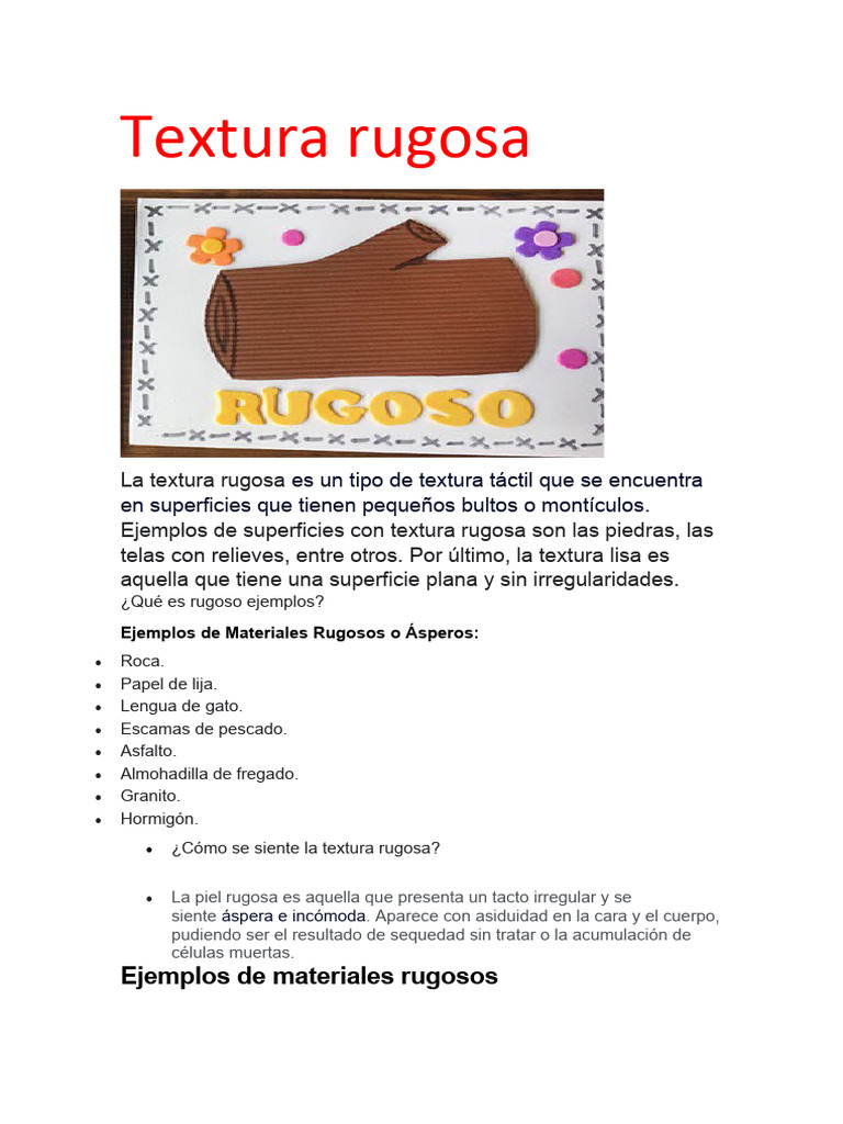 Ejemplos de Textura Rugosa | PDF