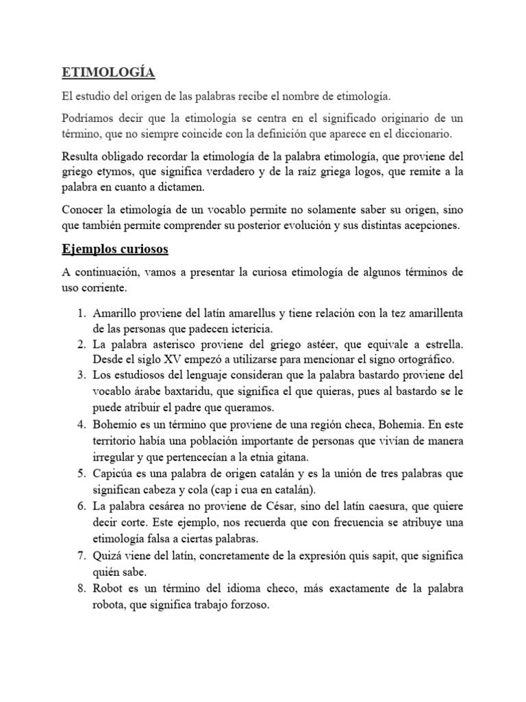 ETIMOLOGÍA PDF