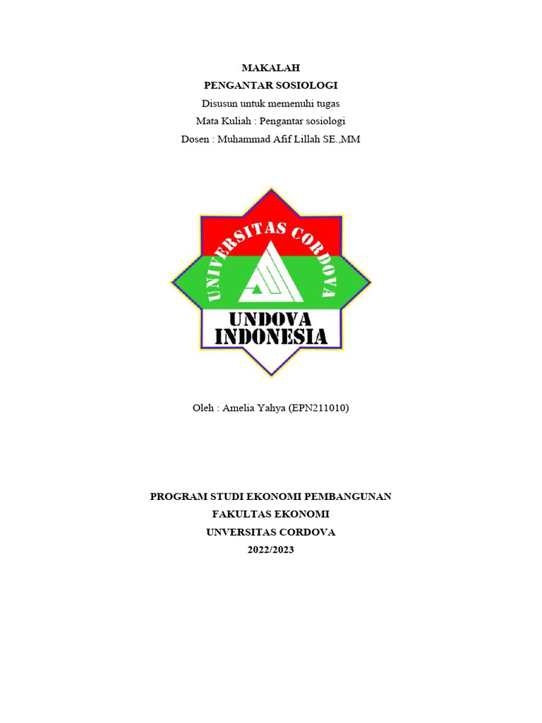 Pengantar Sosiologi | PDF