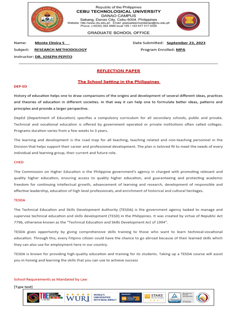 Reflection Sept 2 2023 Pdf