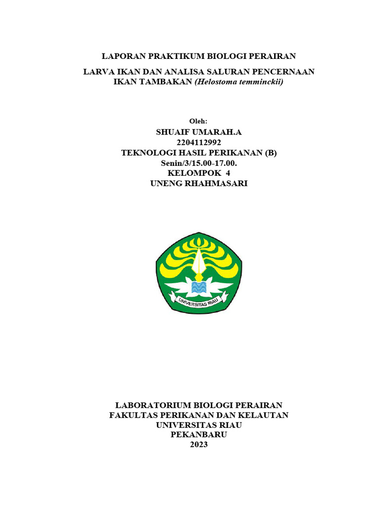 Laprak Biologi Perikanan | PDF