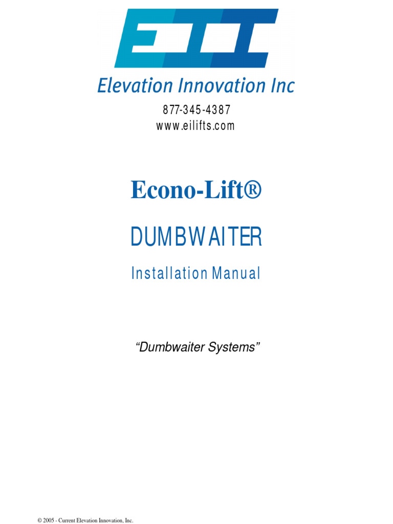 EI Install Manual Econo Lift 031412 PDF