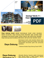 Pertemuan 11 Geologi Teknik - Daya Dukung Tanah