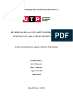 Trabajo Final (ACV-S07) EL PROBLEMA DE LA ACUMULACIÓN DE RESIDUOS SÓLIDOS MUNICIPALES EN LAS CALLES DEL DISTRITO DE COMAS.