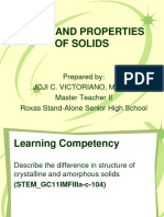 MELC 5 Types and Properties of Solids