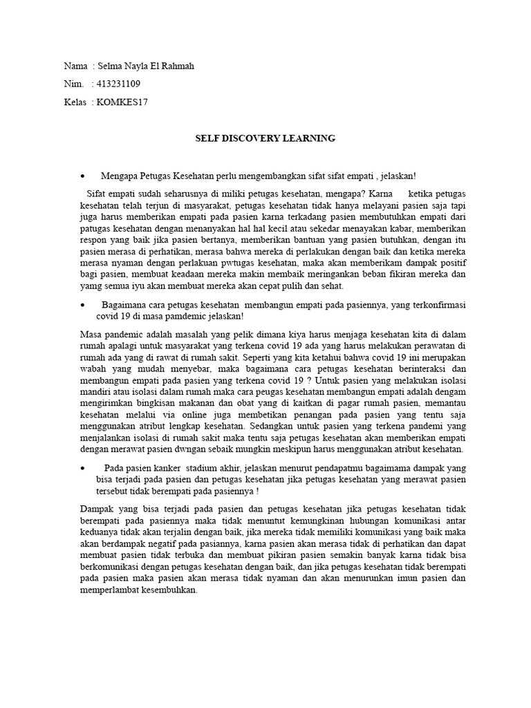 Self Discovery Learning | PDF