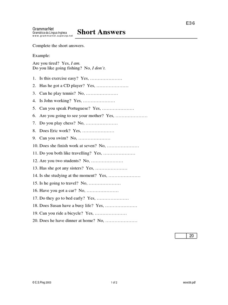 Short Ansewrs | PDF
