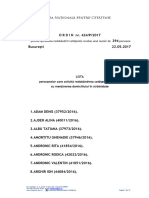 Anexa 1: Privind Aprobarea Redobândirii Cetăţeniei Române Unui Număr de Persoane