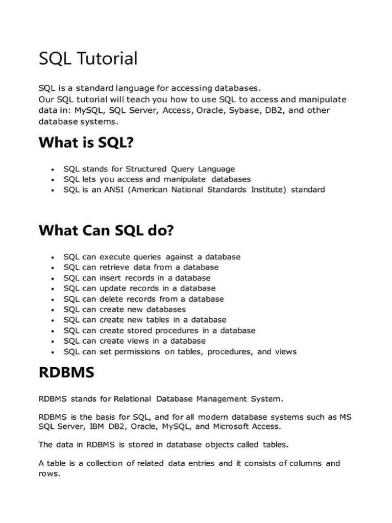 My SQL Instagram | PDF