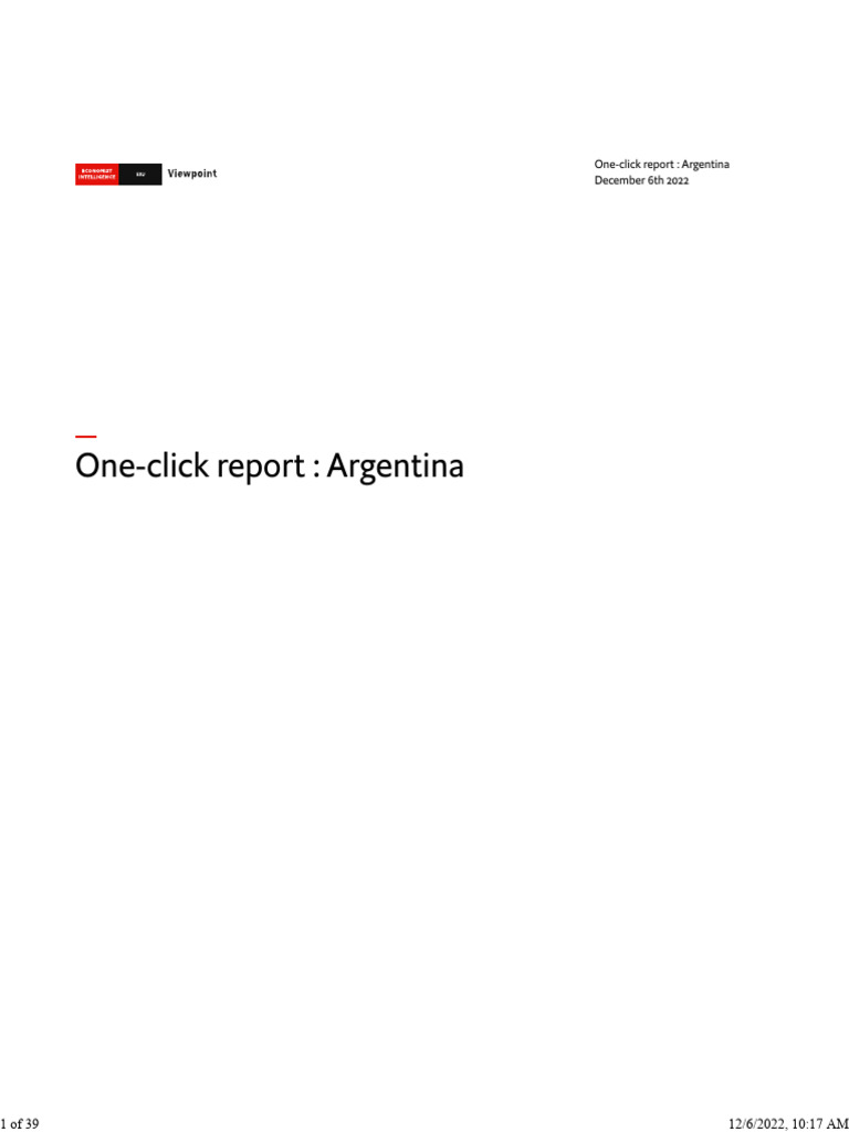 One-Click-Report Argentina DEC 2022 | PDF | Exchange Rate | Inflation