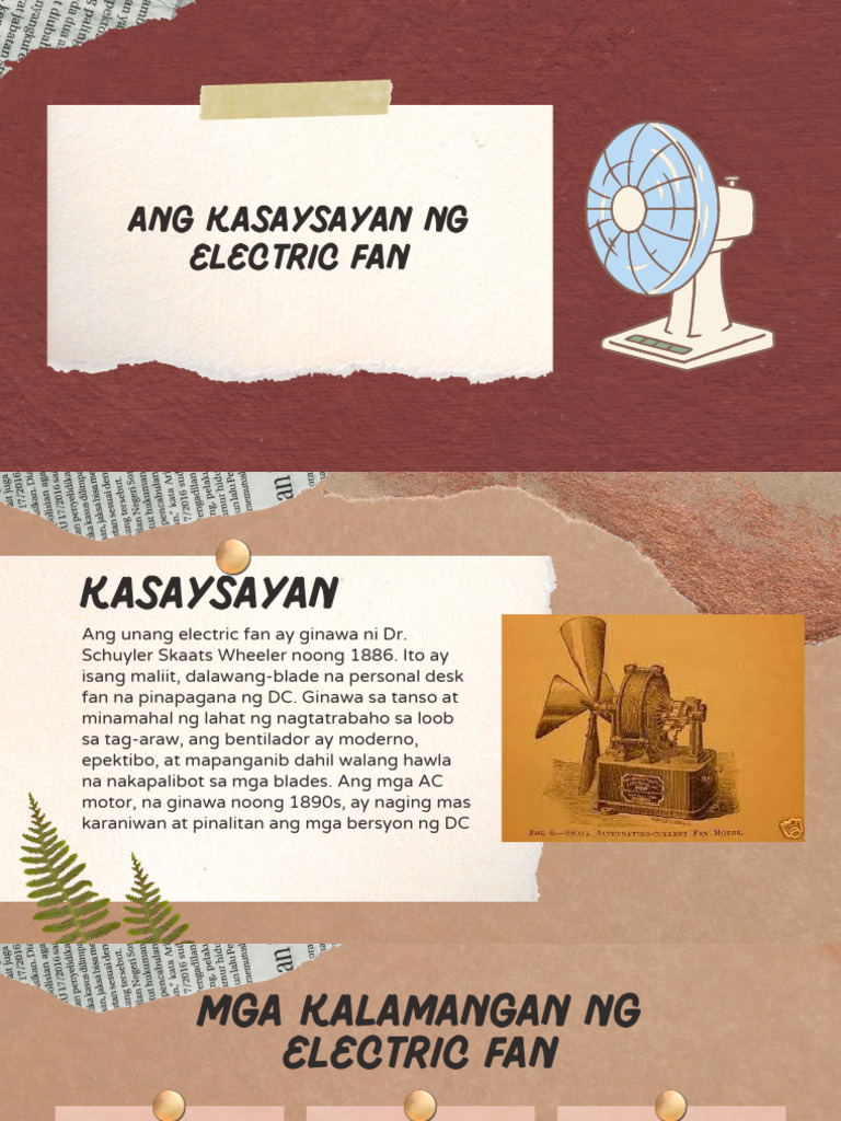 Ang Kasaysayan Ng Electric Fan PDF