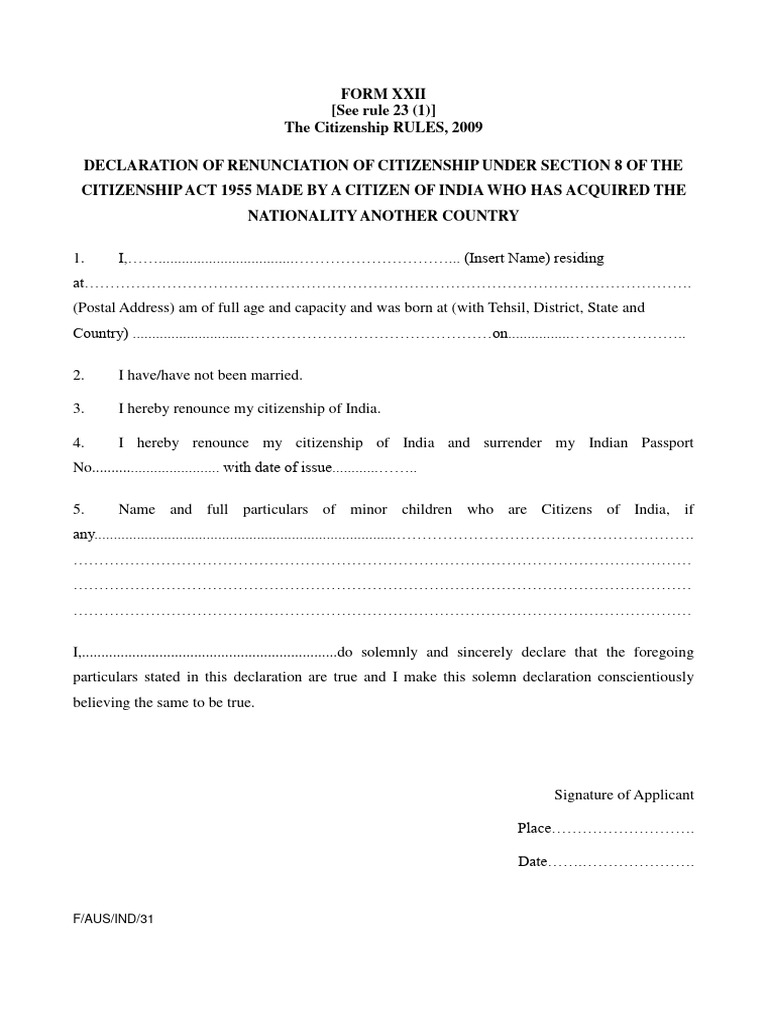 FORMXXIIDeclaration PDF