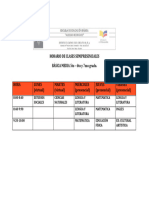 Horario de Clases Semipresenciales