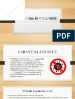 regim in carantina in maternitati