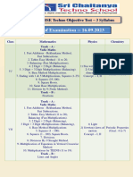 KA & TN CBSE VI, VII, VIII & IX Techno Objective Test - 3 Syllabus (16.09.2023) - Final