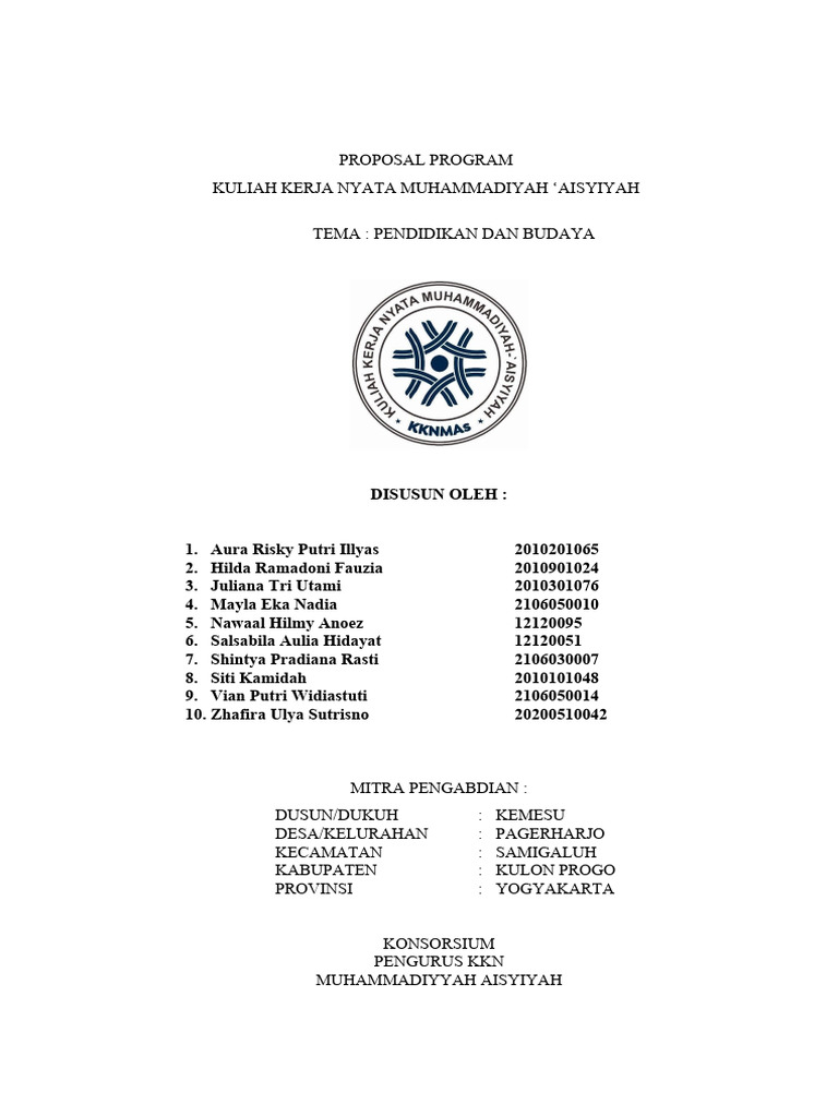 Proposal KKN Pendidikan dan Budaya | PDF | Ilmu Sosial