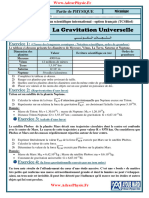 Série 5 - La Gravitation Universelle