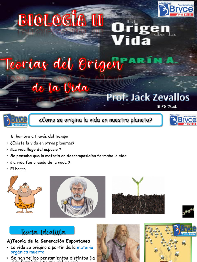 Teorías del Origen de la Vida | PDF