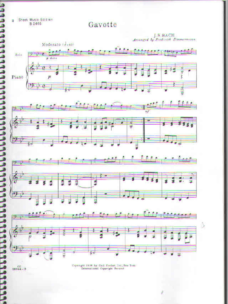 Gavota en Sol Menor. J.S. Bach | PDF