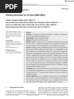 VetSurg - 2021 Simpson - Cholecystectomy in 23 Cats 2005-2021