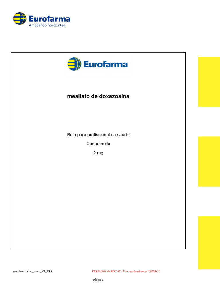 Bula Mesilato-Doxazosina Profissional | PDF