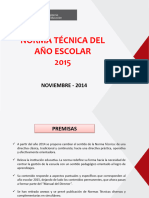 PPT0. Norma Técnica Año Escolar 2015