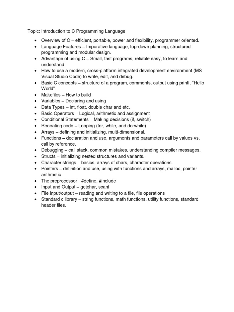 Introduction To C | PDF | Programming | Computer Program