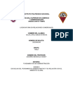 Escuelas Del Pensamiento Administrativo y Su Relación Con El Ambiente Global