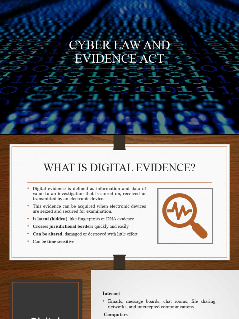 Digital Evidence in Cyber Law | PDF | Computer Data Storage | Digital ...