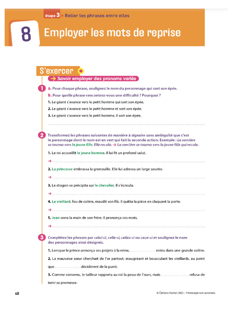 Utiliser Les Mots de Reprise | PDF