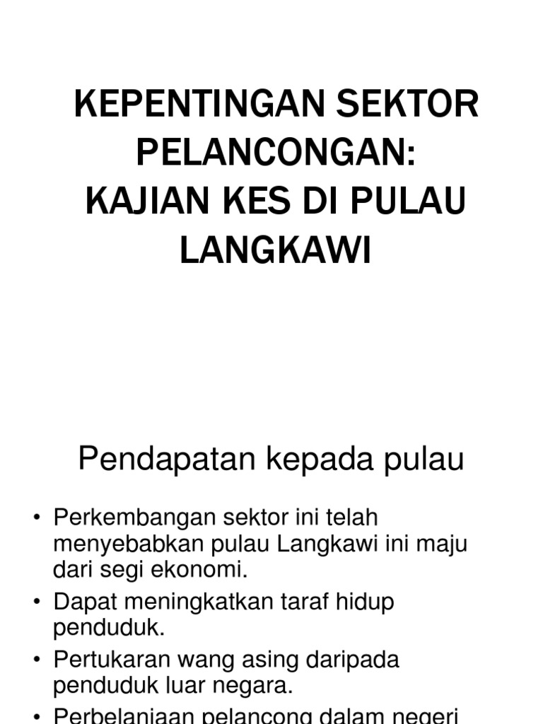 Kepentingan Sektor Pelancongan Pdf