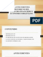 Antecedentes Historicos Del Derecho Financiero y Economico Boliviano