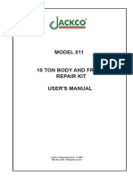 Jack Co 811 Body Repair Kit 10 Ton