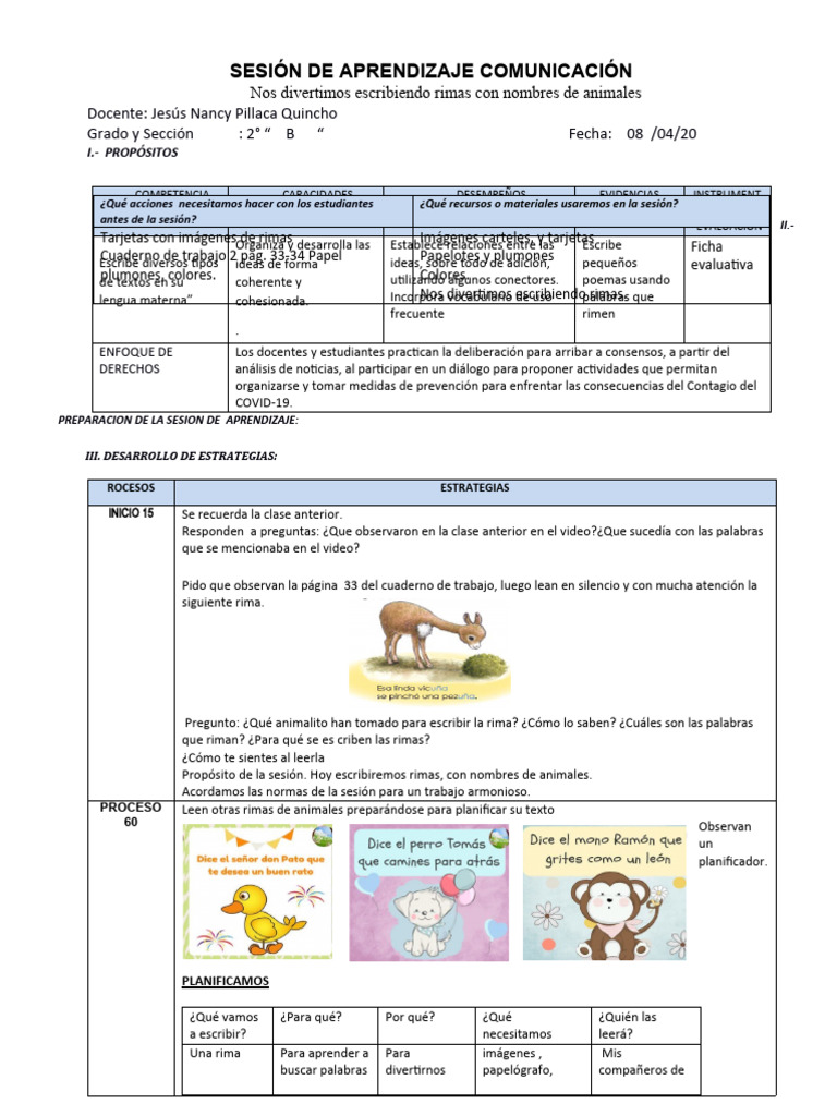 sesion-escribimos-rimas-nombres-animales-pdf-aprendizaje-ciencia