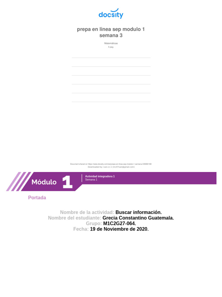 Actividades Módulo 1 Prepa en Línea SEP | PDF | Ciencias sociales | Arte