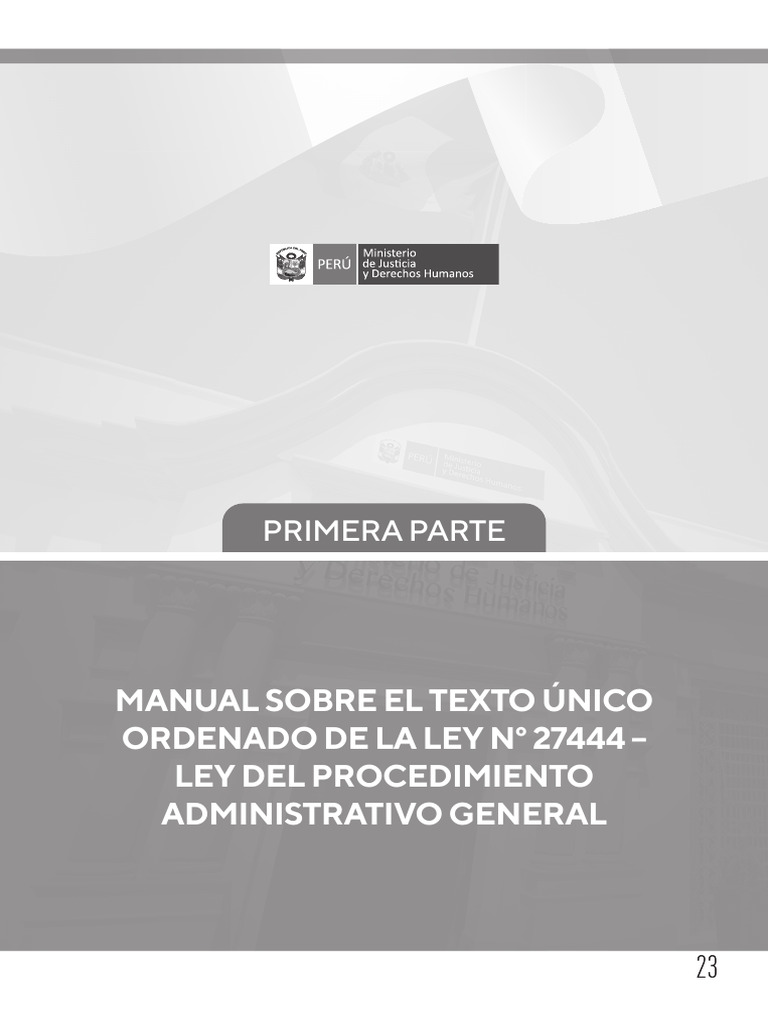 Manual del TUO Ley 27444: Procedimiento Administrativo | PDF | Ciencias ...