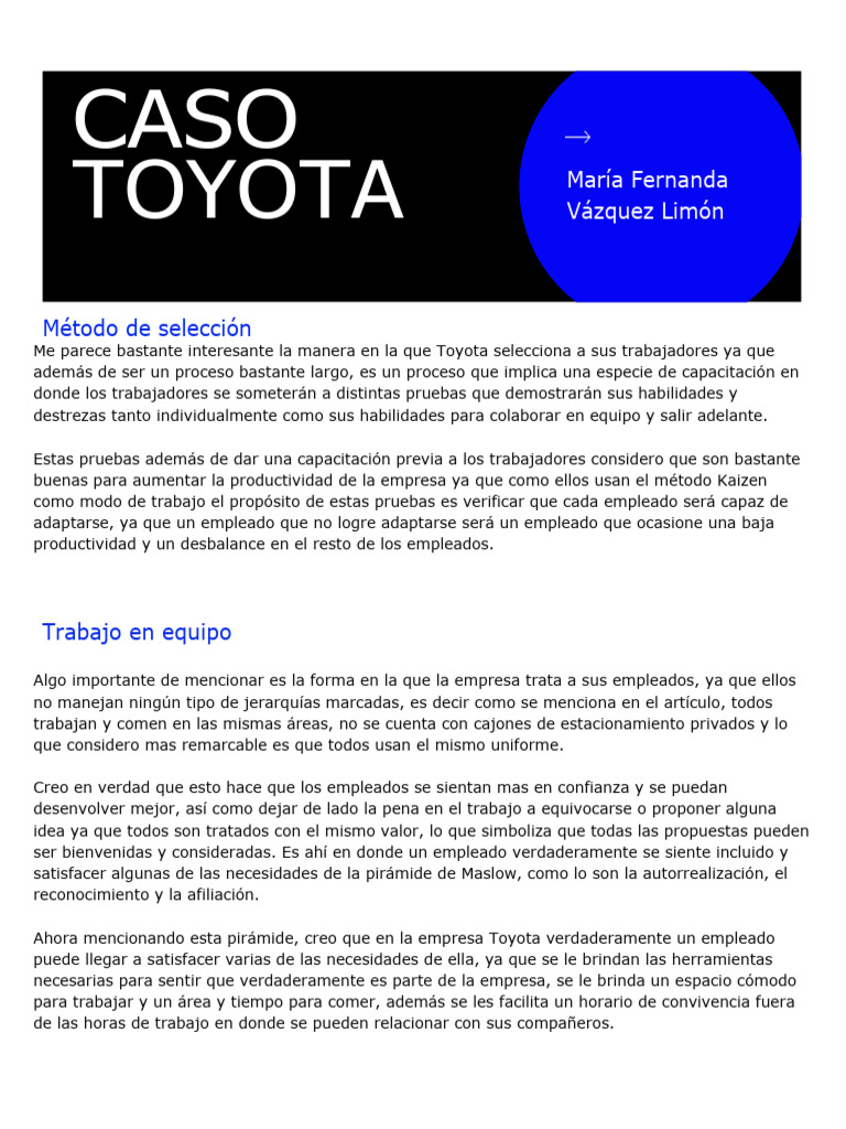 Caso Toyota Pdf