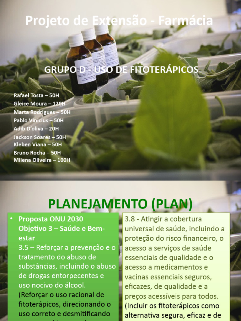 Projeto De Extensão Farmácia Pdf